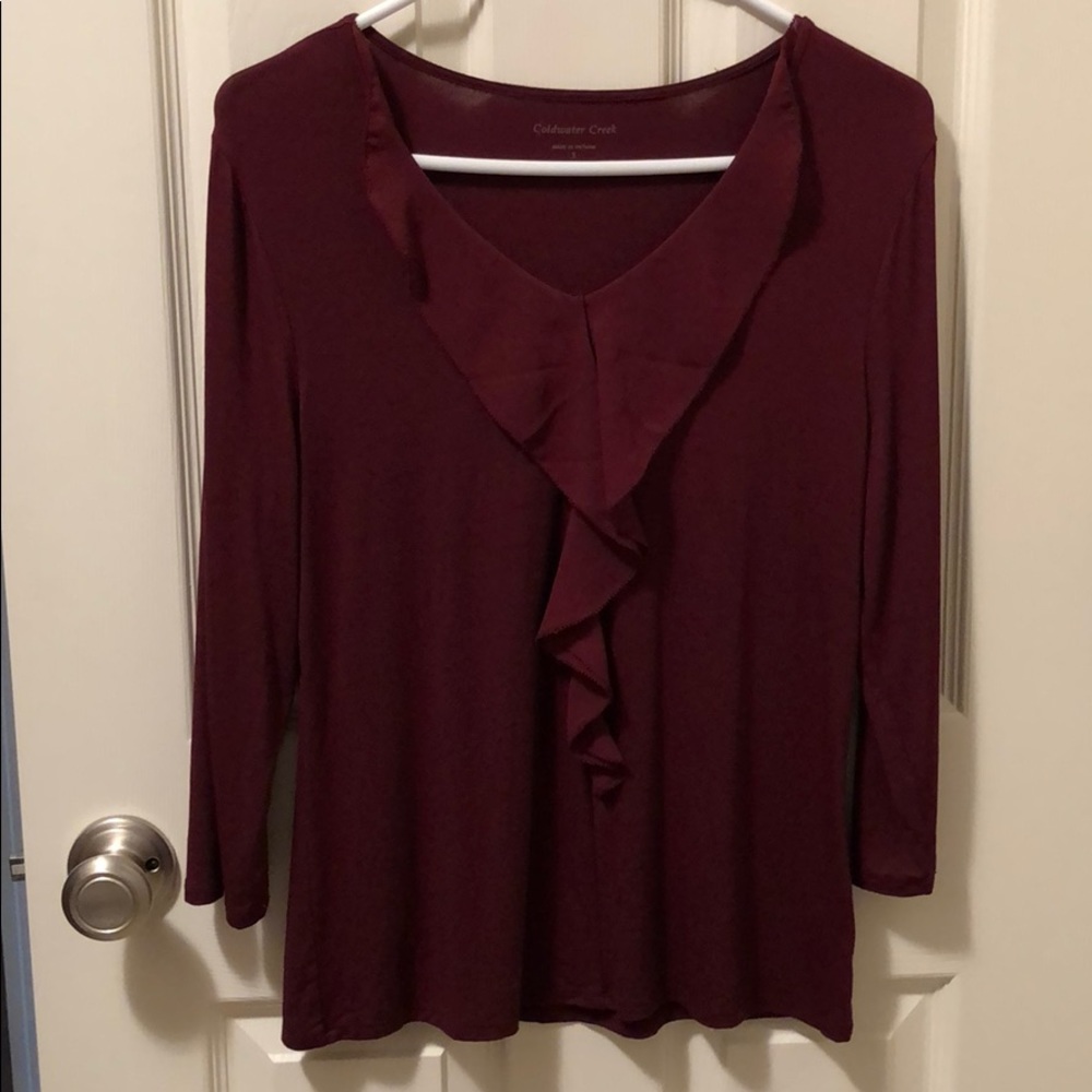 COLDWATER CREEK-Deep Red in Color, 3Q Sleeves